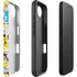 DC Comics Batman Batgirl Vintage Action pose pattern iPhone 16e Impact Case