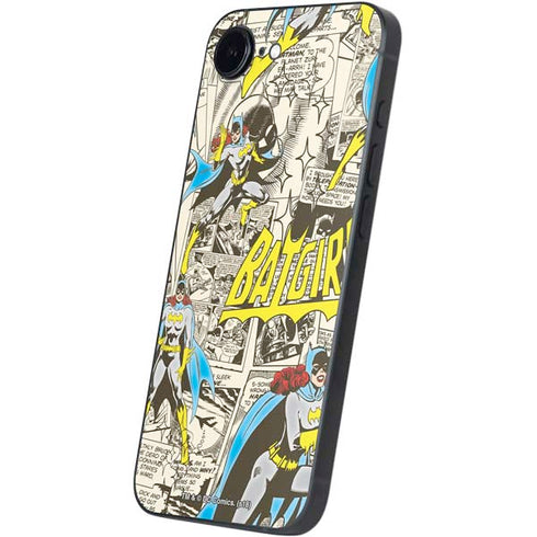 DC Comics Batman Batgirl Vintage Action pose pattern iPhone 16e Skin