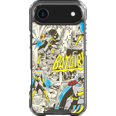 DC Comics Batman Batgirl Vintage Action pose pattern iPhone 17 Air Clear Case
