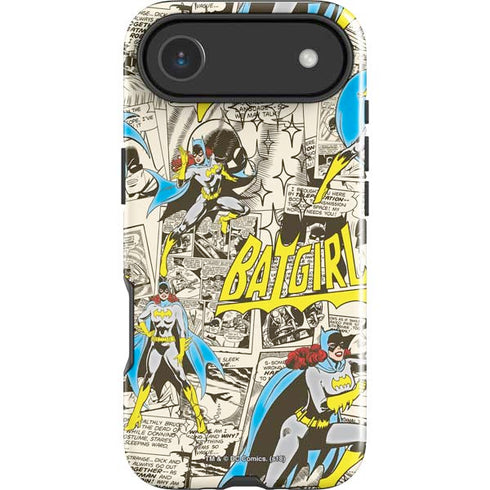 DC Comics Batman Batgirl Vintage Action pose pattern iPhone 17 Air Impact Case