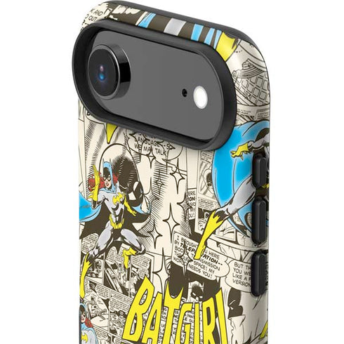 DC Comics Batman Batgirl Vintage Action pose pattern iPhone 17 Air Impact Case