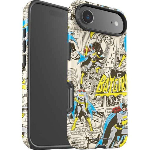 DC Comics Batman Batgirl Vintage Action pose pattern iPhone 17 Air Impact Case