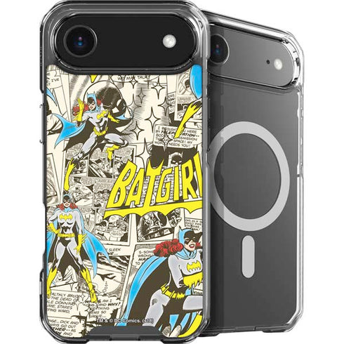 DC Comics Batman Batgirl Vintage Action pose pattern iPhone 17 Air MagSafe Case