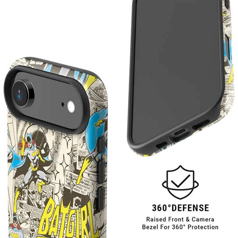 DC Comics Batman Batgirl Vintage Action pose pattern iPhone 17 Air Magsafe Impact Case