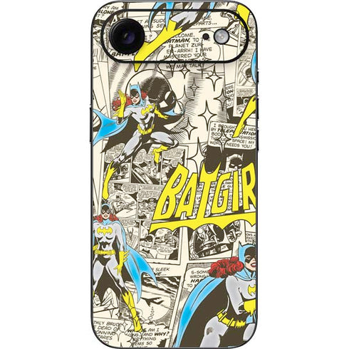 DC Comics Batman Batgirl Vintage Action pose pattern iPhone 17 Air Skin