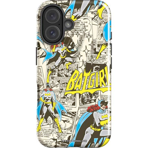 DC Comics Batman Batgirl Vintage Action pose pattern iPhone 17 Impact Case