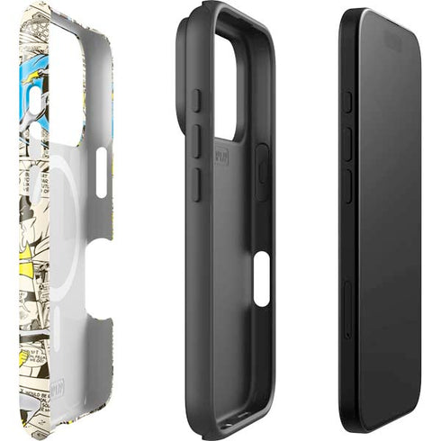 DC Comics Batman Batgirl Vintage Action pose pattern iPhone 17 Pro Magsafe Impact Case