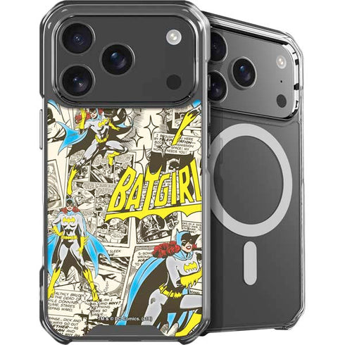 DC Comics Batman Batgirl Vintage Action pose pattern iPhone 17 Pro Max MagSafe Case