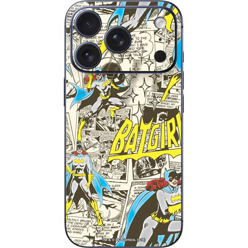 DC Comics Batman Batgirl Vintage Action pose pattern iPhone 17 Pro Skin