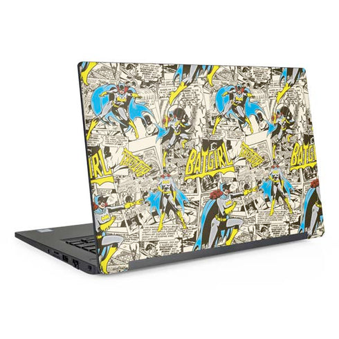 DC Comics Batman Batgirl Vintage Action pose pattern Dell Latitude Skin