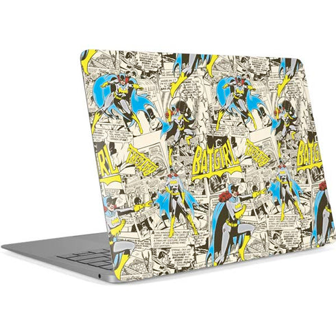DC Comics Batman Batgirl Vintage Action pose pattern Apple MacBook Air Skin