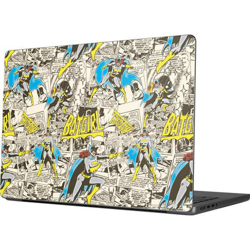 DC Comics Batman Batgirl Vintage Action pose pattern Apple MacBook Pro 14-inch Skin