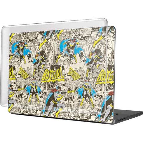 DC Comics Batman Batgirl Vintage Action pose pattern MacBook Cases