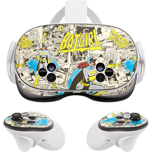 DC Comics Batman Batgirl Vintage Action pose pattern Meta Quest 3S Skin