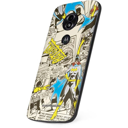 DC Comics Batman Batgirl Vintage Action pose pattern Moto E5 Play Skin