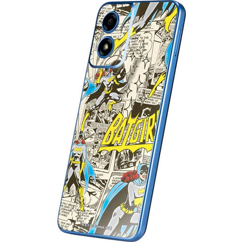 DC Comics Batman Batgirl Vintage Action pose pattern Moto G Play 4G (2024) Skin