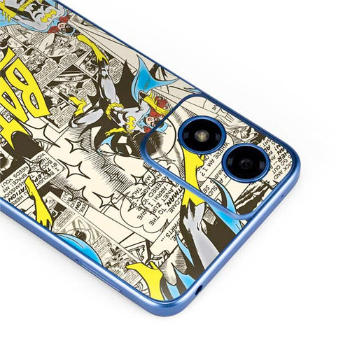 DC Comics Batman Batgirl Vintage Action pose pattern Moto G Play 4G (2024) Skin