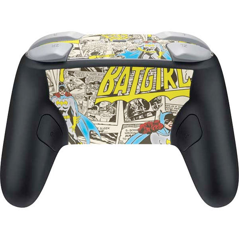 DC Comics Batman Batgirl Vintage Action pose pattern Nintendo Switch 2 (2025) Pro Controller Skin