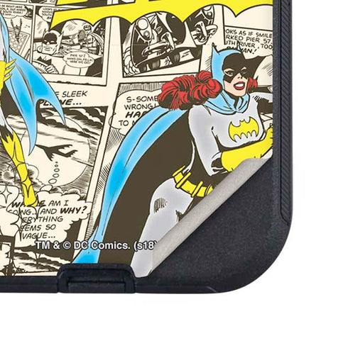 DC Comics Batman Batgirl Vintage Action pose pattern Otterbox Defender iPhone Skin