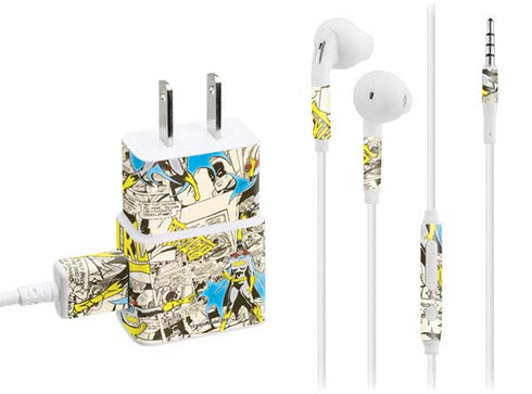 DC Comics Batman Batgirl Vintage Action pose pattern Phone Charger Skin