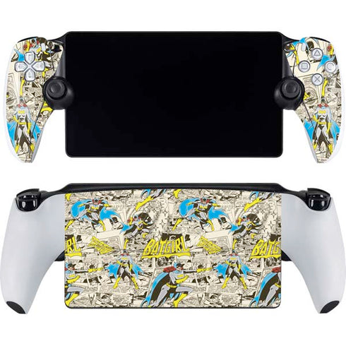 DC Comics Batman Batgirl Vintage Action pose pattern PlayStation Portal Remote Player Skin