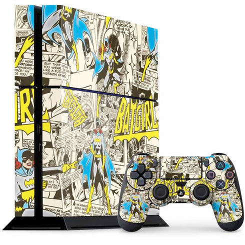 DC Comics Batman Batgirl Vintage Action pose pattern PlayStation PS4 Skins