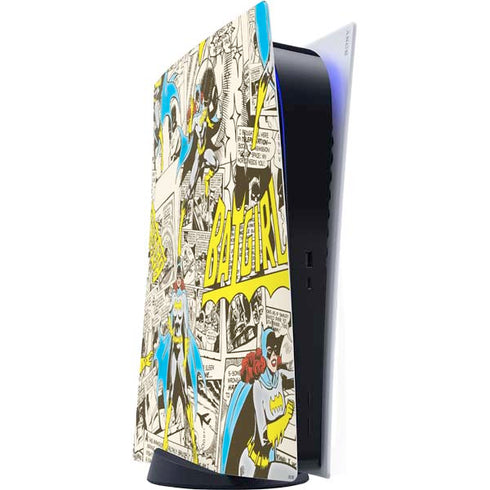 DC Comics Batman Batgirl Vintage Action pose pattern PlayStation PS5 Skins