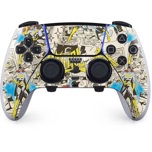 DC Comics Batman Batgirl Vintage Action pose pattern PS5 DualSense Edge Pro Controller Skin