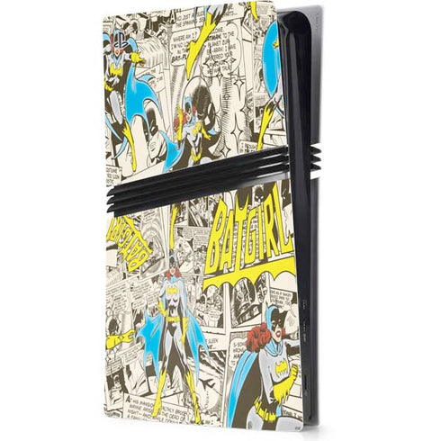 DC Comics Batman Batgirl Vintage Action pose pattern PlayStation PS5 Skins