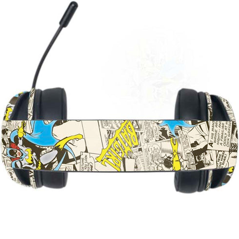 DC Comics Batman Batgirl Vintage Action pose pattern Razer Kraken X Skin