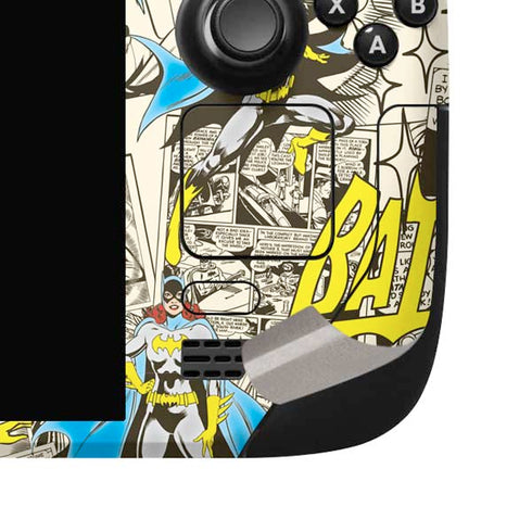 DC Comics Batman Batgirl Vintage Action pose pattern Steam Deck Handheld Gaming Computer OLED Skin