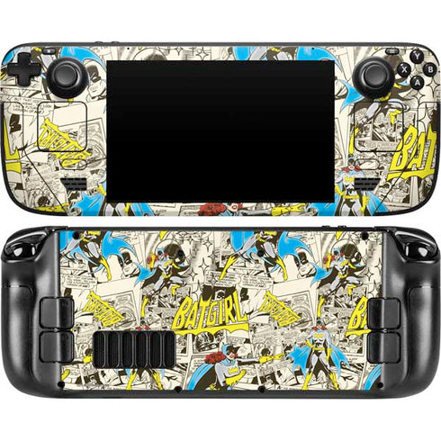 DC Comics Batman Batgirl Vintage Action pose pattern Steam Deck Handheld Gaming Computer Skin