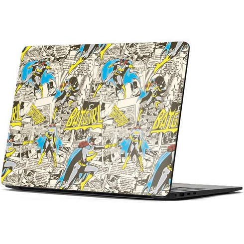 DC Comics Batman Batgirl Vintage Action pose pattern Surface Laptop 7 13.8in Skin