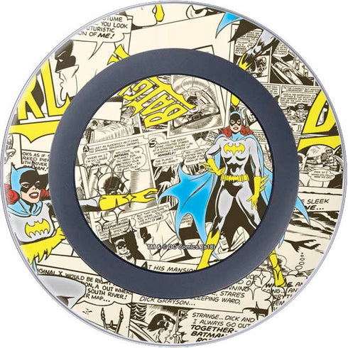 DC Comics Batman Batgirl Vintage Action pose pattern Wireless Charger Skin