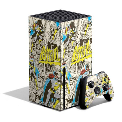 DC Comics Batman Batgirl Vintage Action pose pattern Xbox Series X Skins