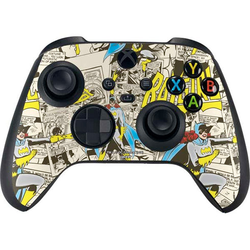 DC Comics Batman Batgirl Vintage Action pose pattern Xbox Series X Skins