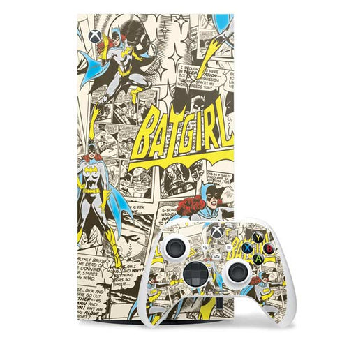 DC Comics Batman Batgirl Vintage Action pose pattern Xbox Series X Skins
