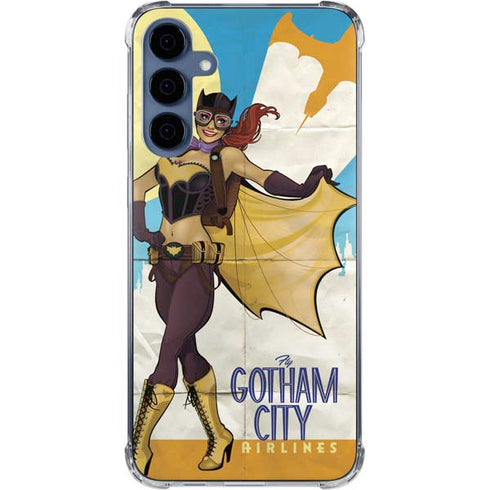 DC Comics Bombshells Batgirl- Fly Gotham City Airlines Galaxy A35 5G Clear Case