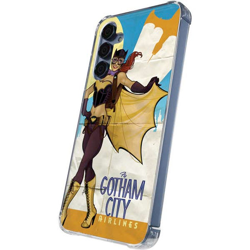 DC Comics Bombshells Batgirl- Fly Gotham City Airlines Galaxy A55 5G Clear Case
