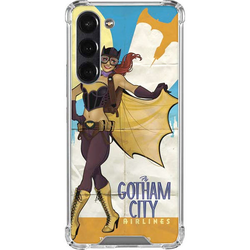 DC Comics Bombshells Batgirl- Fly Gotham City Airlines Galaxy S24 FE Clear Case