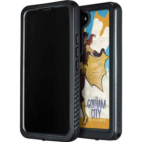 DC Comics Bombshells Batgirl- Fly Gotham City Airlines Galaxy S24 Plus Waterproof Case