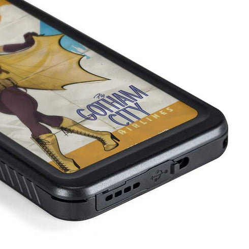 DC Comics Bombshells Batgirl- Fly Gotham City Airlines Galaxy S24 Plus Waterproof Case