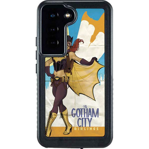 DC Comics Bombshells Batgirl- Fly Gotham City Airlines Galaxy S24 Waterproof Case
