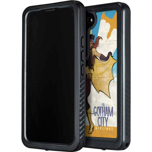 DC Comics Bombshells Batgirl- Fly Gotham City Airlines Galaxy S24 Waterproof Case