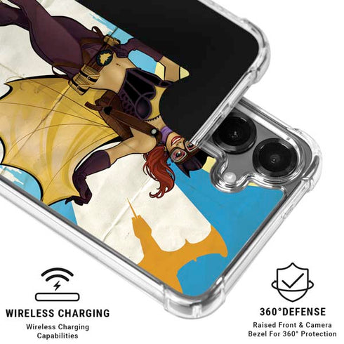 DC Comics Bombshells Batgirl- Fly Gotham City Airlines Galaxy S26 Clear Case