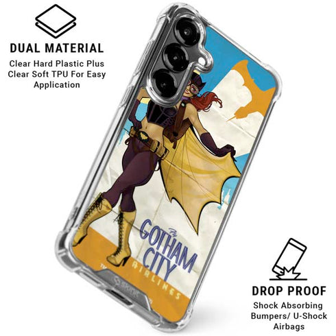 DC Comics Bombshells Batgirl- Fly Gotham City Airlines Galaxy S26 Clear Case