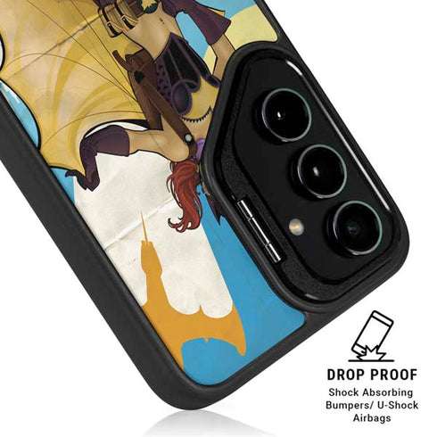 DC Comics Bombshells Batgirl- Fly Gotham City Airlines Galaxy S26 Plus Kickstand Case