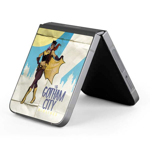 DC Comics Bombshells Batgirl- Fly Gotham City Airlines Galaxy Z Flip6 Skin