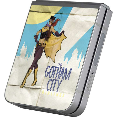DC Comics Bombshells Batgirl- Fly Gotham City Airlines Galaxy Z Flip6 Skin