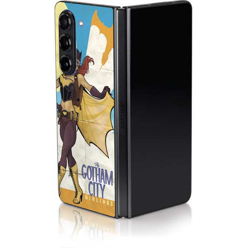 DC Comics Bombshells Batgirl- Fly Gotham City Airlines Galaxy Z Fold5 5G Skin